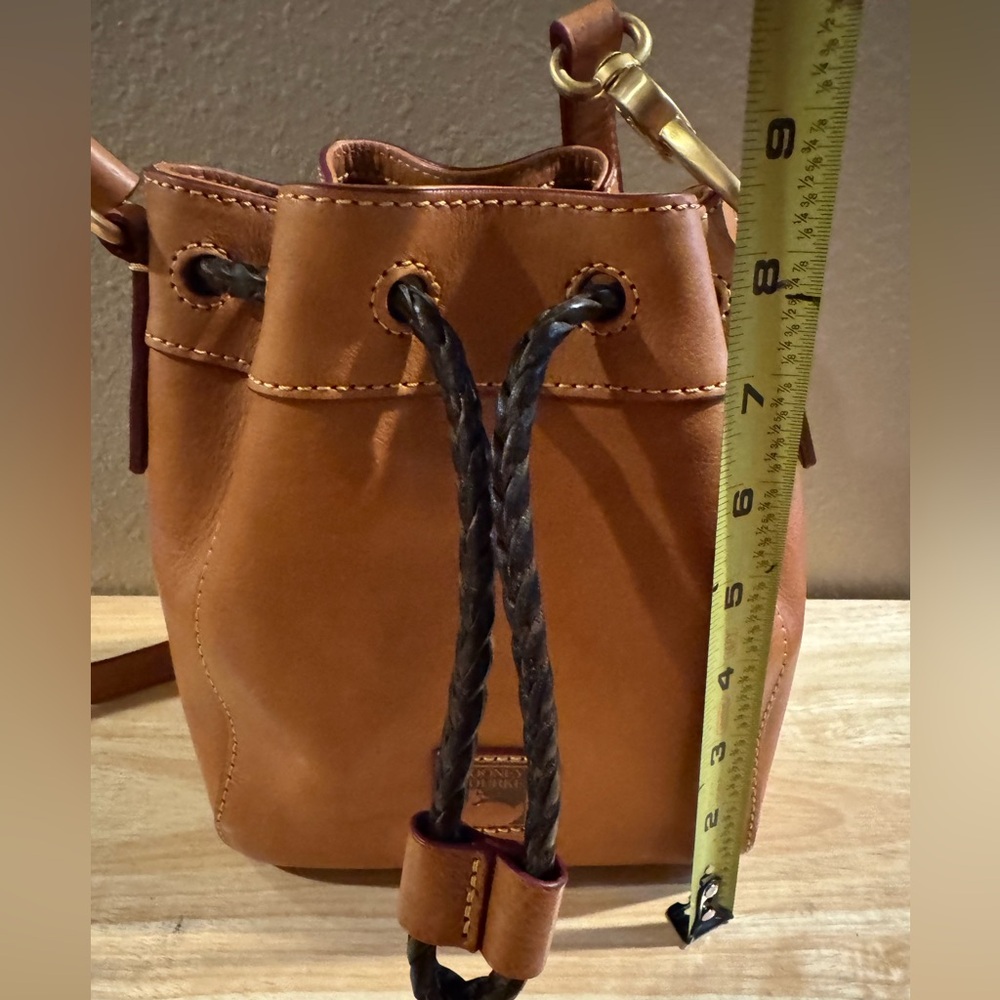 Dooney & Bourke Florentine Leather Mini Hattie Drawstring Crossbody Bag - Picture 7 of 13